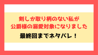『剣しか取り柄のない私が公爵様の溺愛対象になりました』全話ネタバレ！最終回・結末も考察！